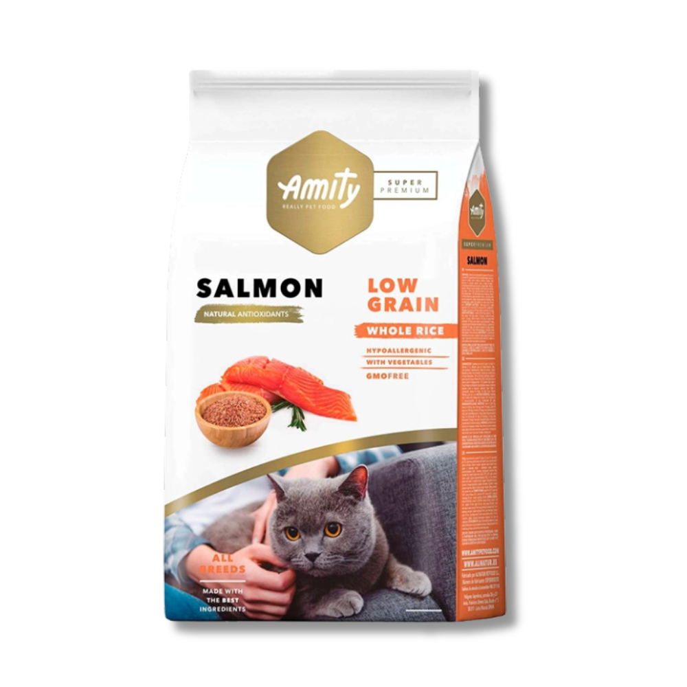 Amity Low Grain Gato Adulto / Salmón